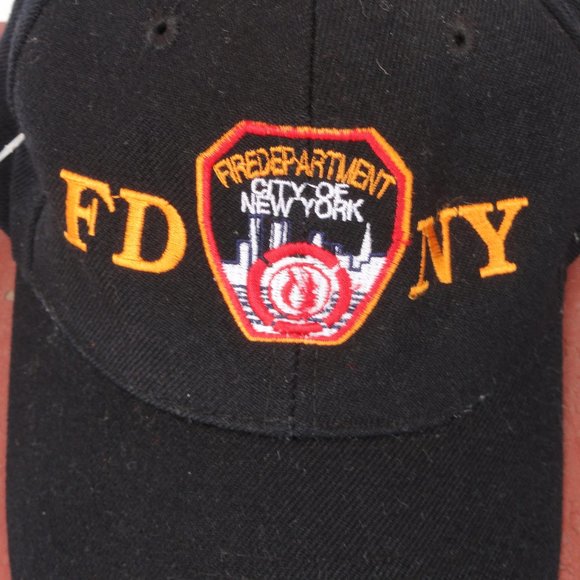 FDNY New York embroidered city Logo Patch Ball cap~EUC~Hook loop back~NYFD - Picture 2 of 4
